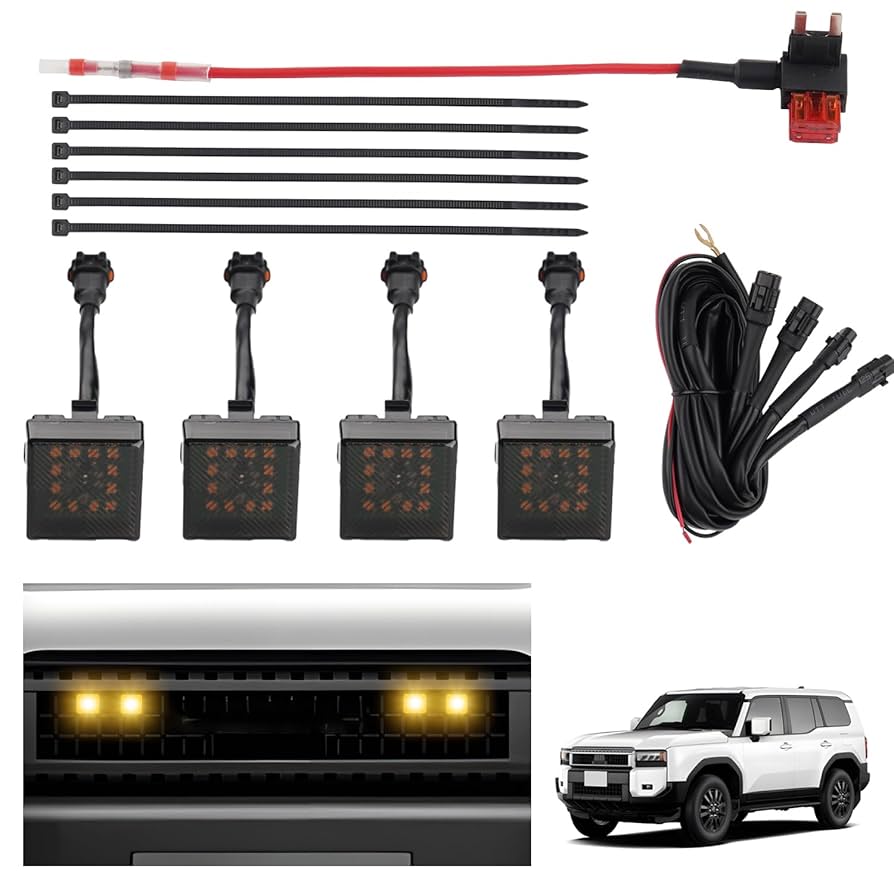 Amazon | Cartist ランドクルーザー 250 フロントグリル 増設LED